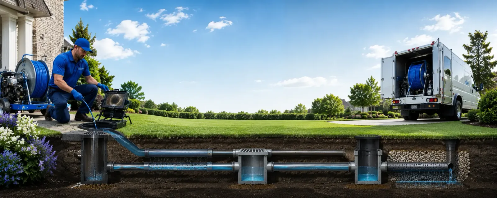 Outdoor drain cleaning information for Brookdale, CA